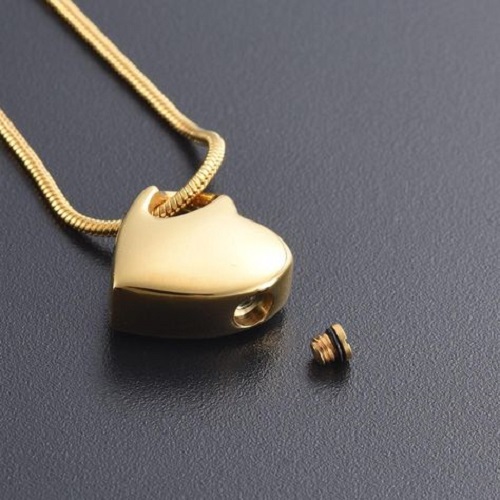 Gilded Tributes: Gold Cremation Necklaces, Symbolizing Eternal Bonds.