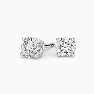 Discover the elegance of stud earrings - a timeless jewelry piece featuring a small decorative element attached securely to the earlobe.