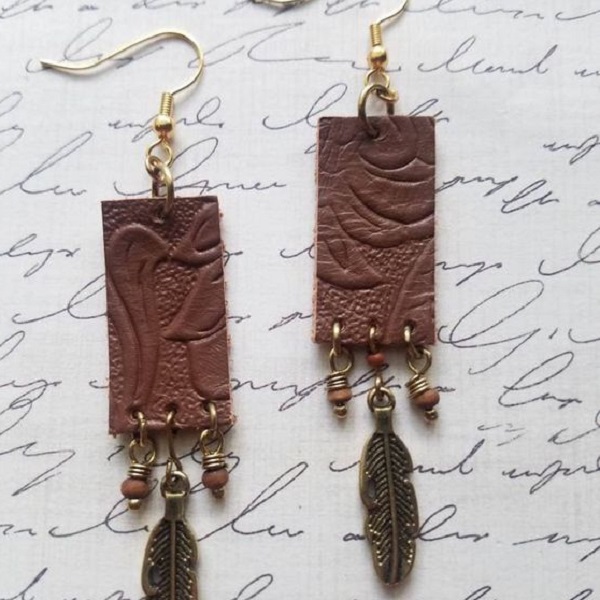 Get inspired by creative leather earring designs