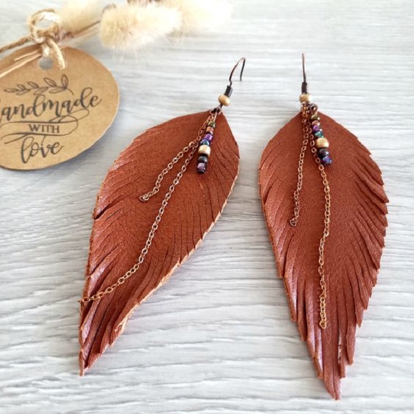 Get inspired by creative leather earring designs