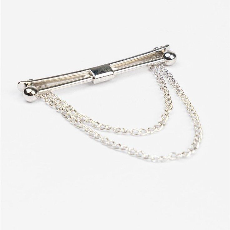 tie clip with chain