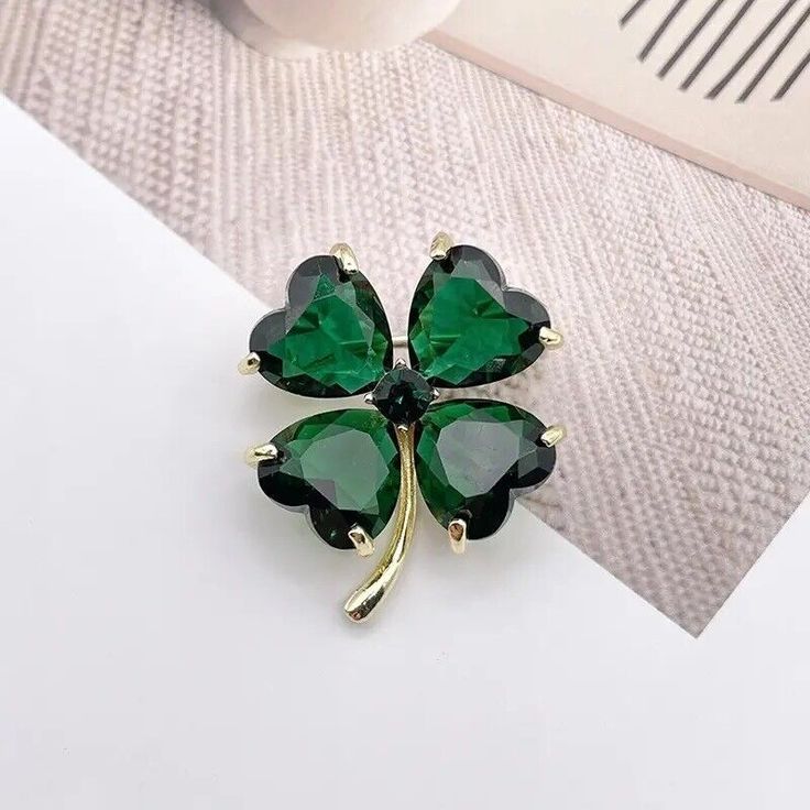 emerald brooch