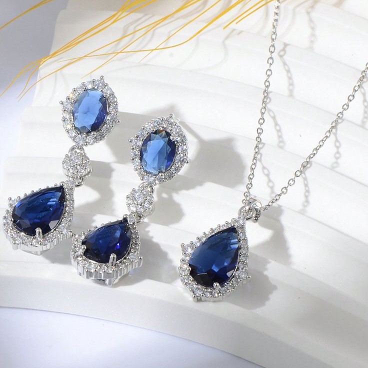 blue wedding jewelry