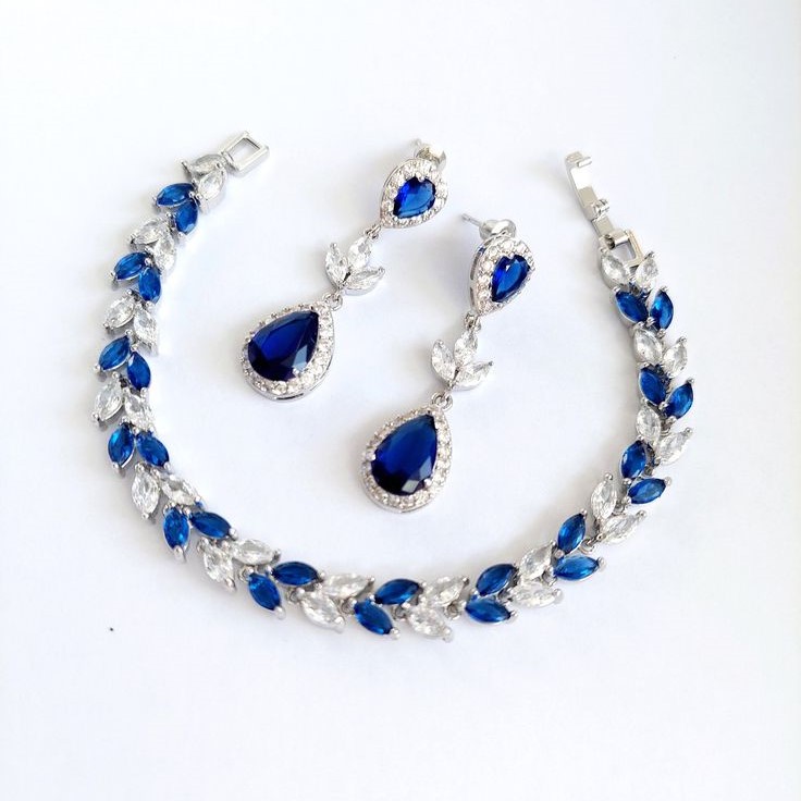 elegant blue jewelry