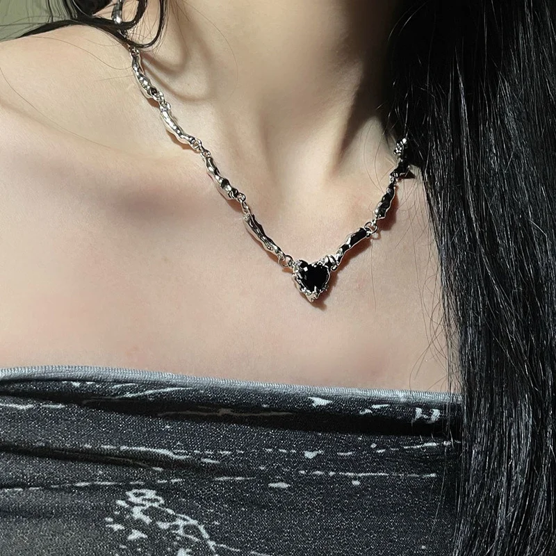 black crystal necklace