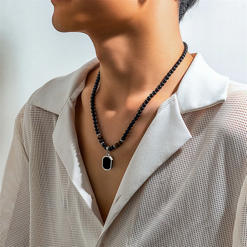 black crystal necklace