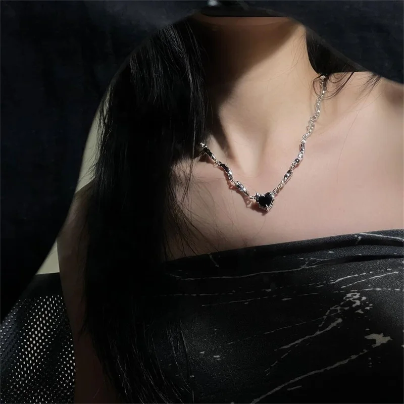 black crystal necklace