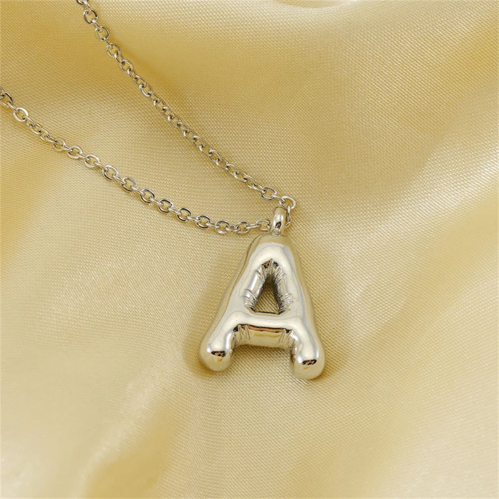 bubble letter necklaces
