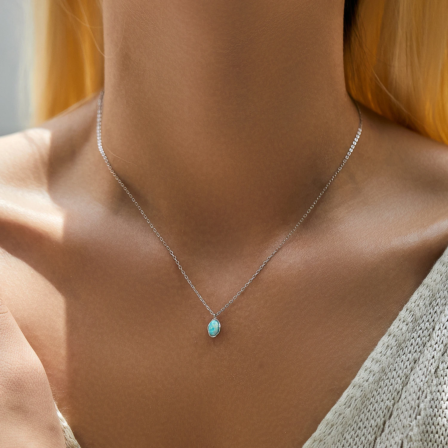 Short silver necklaces
