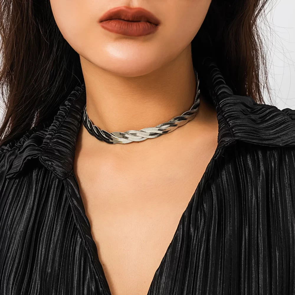 Short silver necklaces