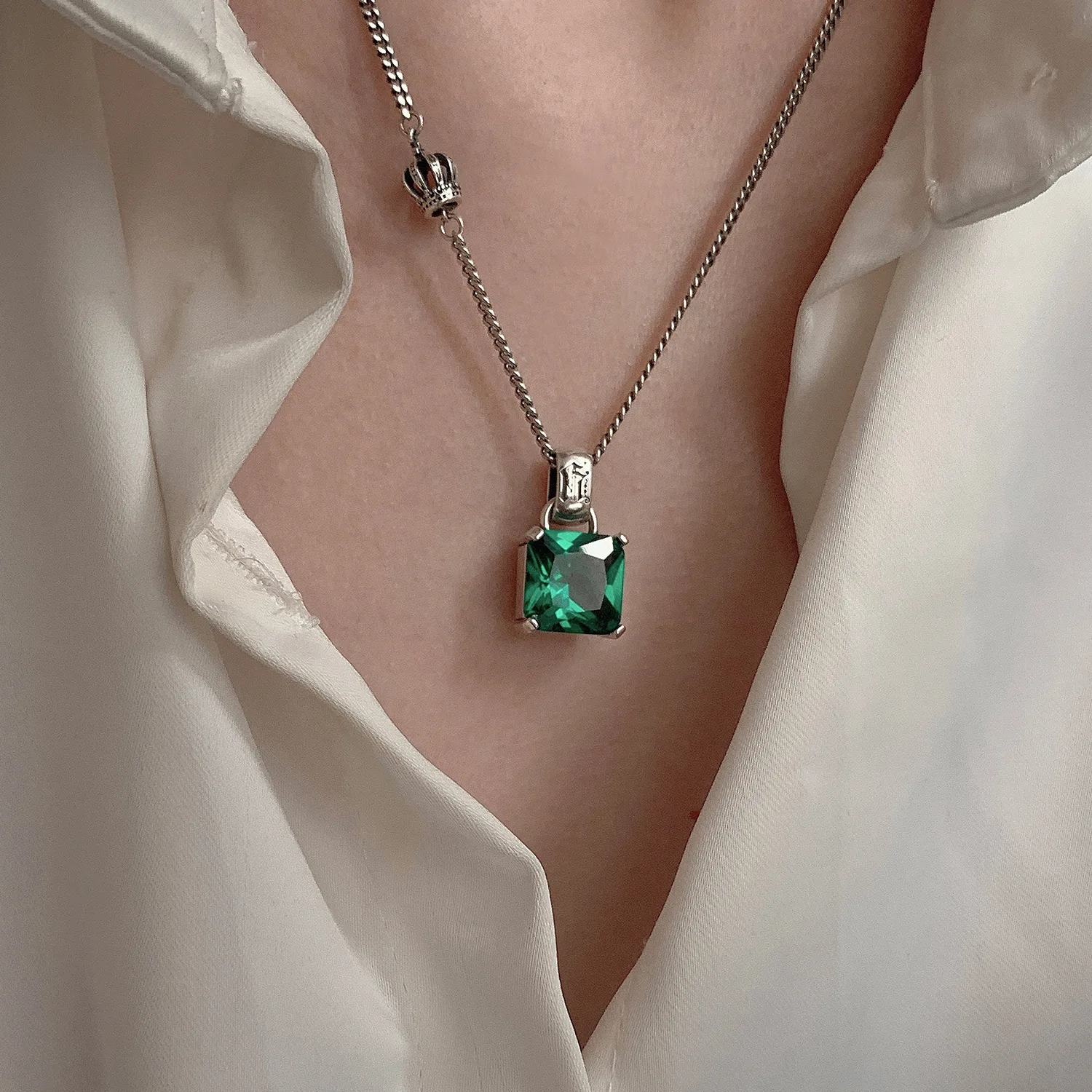 Short silver necklaces
