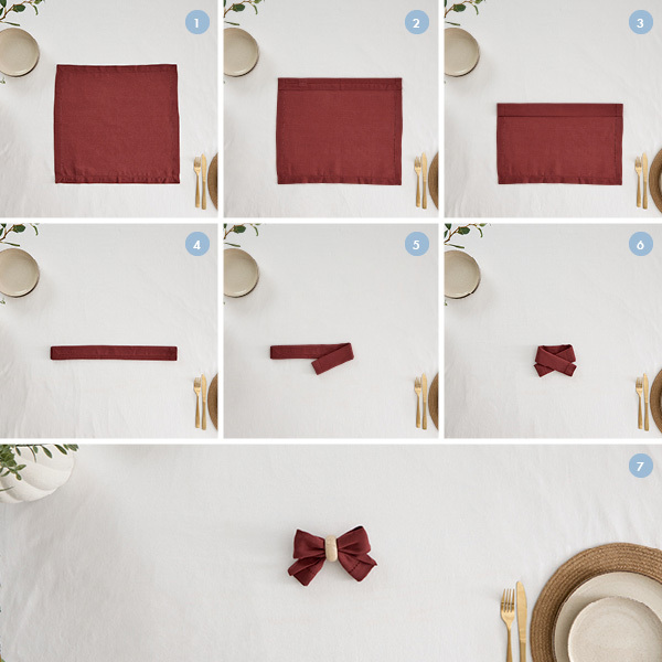 how to fold napkins with rings